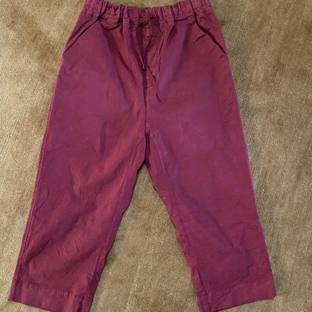 Album di famiglia drop crotch made in Italy crop pants